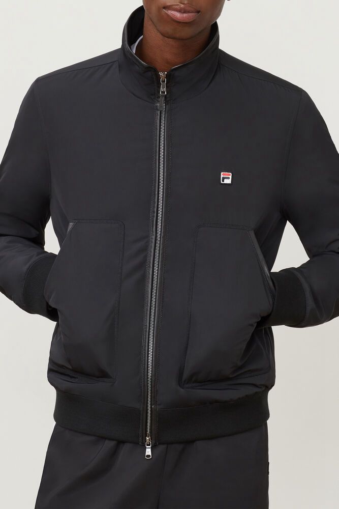 Fila Jacket Mens Black - Milano Woven - Philippines 7902835-RH